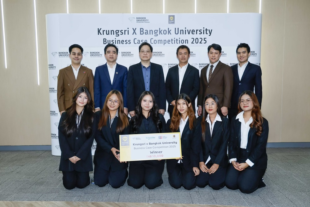 กรุงศรี–มหาวิทยาลัยกรุงเทพ ปล่อยพลังนักศึกษากับผลงานสร้างสรรค์โมเดลธุรกิจยั่งยืนบนเวที Business Case Competition 2025