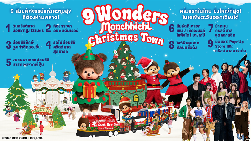 9 Wonders Monchhichi Christmas Town ปรากฏการณ์ความสุขจากเดอะมอลล์ไลฟ์สโตร์ บางกะปิ ที่ให้คนไทยสัมผัสครั้งแรกในเอเชียตะวันออกเฉียงใต้