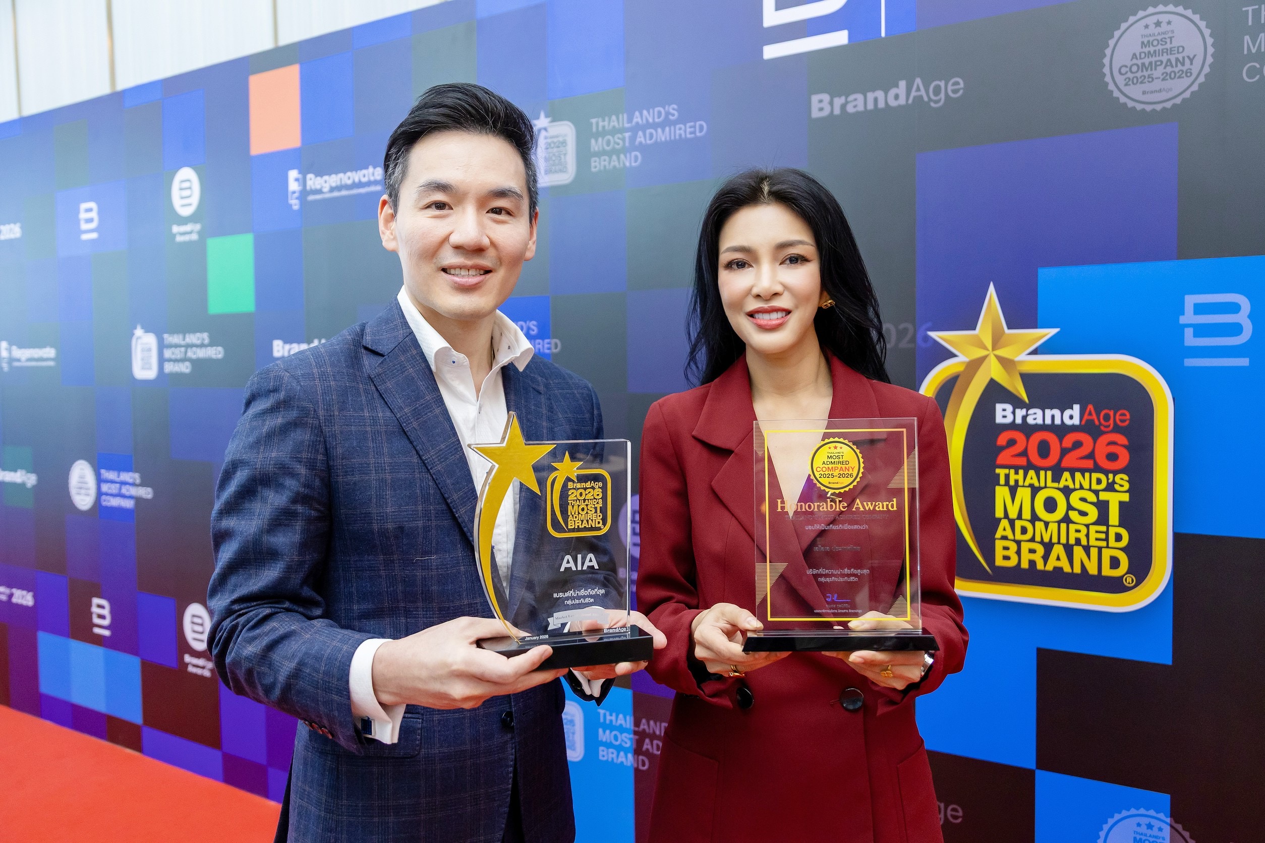 เอไอเอ ประเทศไทย คว้า 4 รางวัลแบรนด์และองค์กรที่น่าเชื่อถือสูงสุด จากเวที Thailand’s Most Admired Brand 2026 และ Thailand’s Most Admired Company 2025–2026 ของนิตยสาร BrandAge