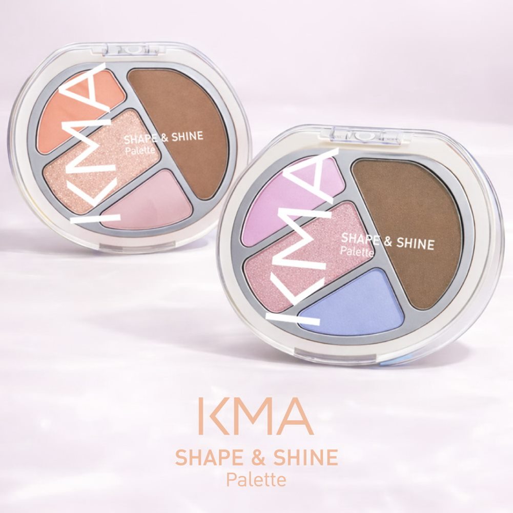 หน้าสวยเป๊ะมีมิติ ครบจบในตลับเดียวด้วย KMA Shape & Shine Palette
