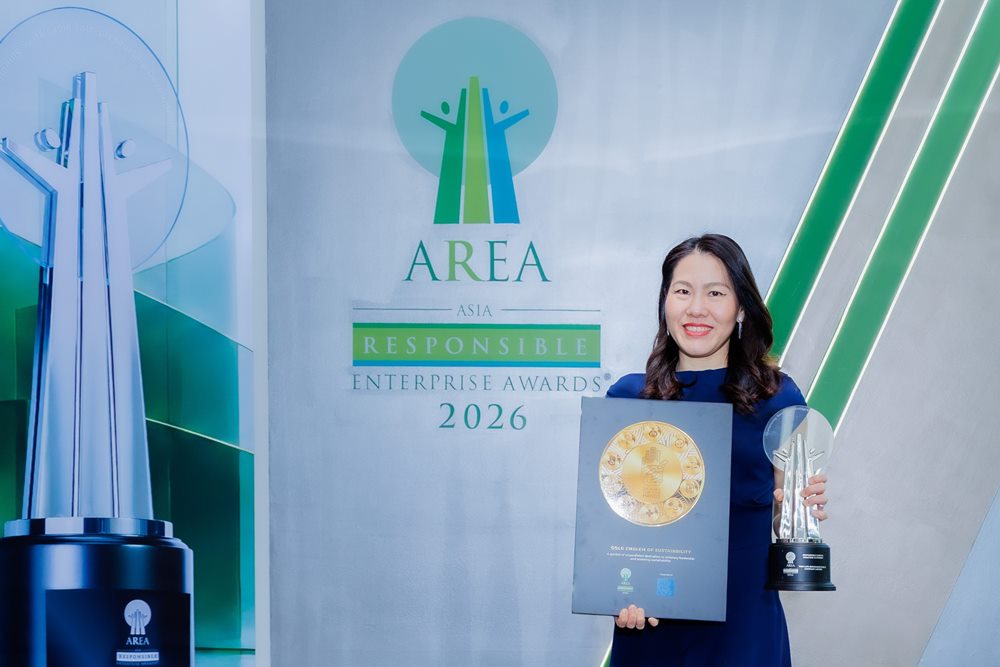 ไทยประกันชีวิต คว้ารางวัลด้านความยั่งยืนระดับภูมิภาค Asia Responsible Enterprise Awards (AREA) 2026 พร้อมตราสัญลักษณ์แห่งความยั่งยืนระดับ Gold แห่งเดียวในเอเชีย