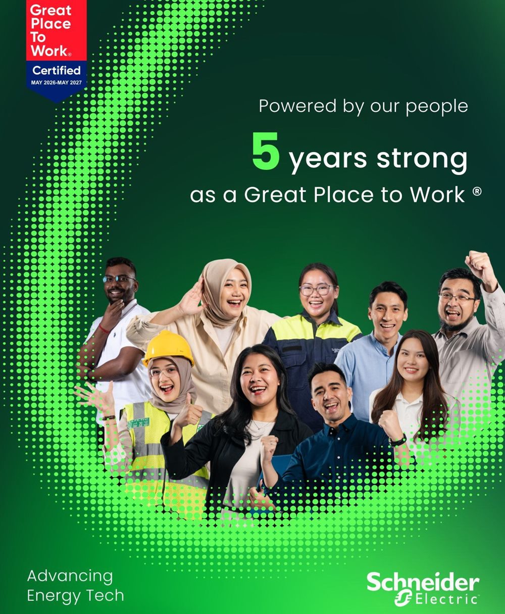 “ชไนเดอร์ อิเล็คทริค ประเทศไทย” คว้ารางวัลสถานที่ทำงานยอดเยี่ยม 2026 Great Place To Work Certification™ ปีที่ 5 ติดต่อกัน