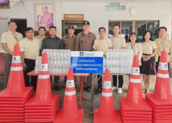 วิริยะประกันภัย สนับสนุนกรวยยางจัดระเบียบจราจร ด่านตรวจพิทักษ์ธรรม จ.เชียงใหม่