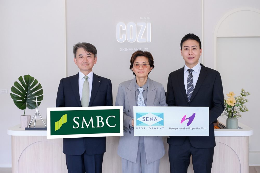 SMBC เชื่อมั่น SENA–Hankyu Hanshin สนับสนุนสินเชื่อ เพื่อพัฒนา 3 คอนโด Low Carbon