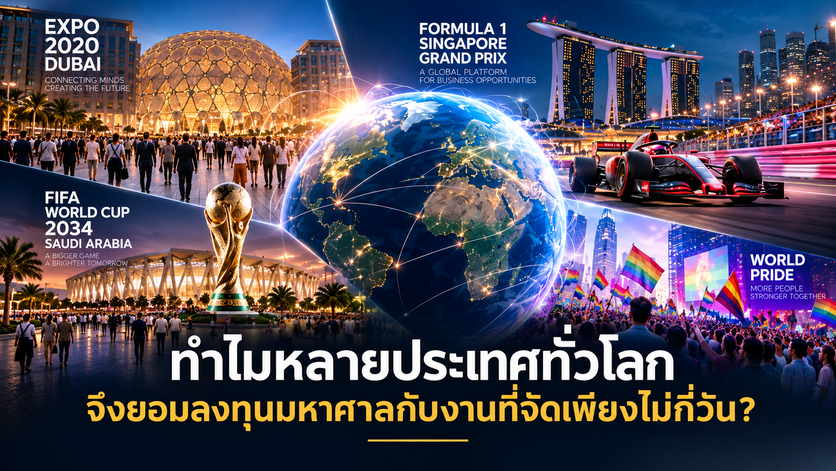 ทำไมหลายประเทศทั่วโลก จึงยอมลงทุนมหาศาลกับงานที่จัดเพียงไม่กี่วัน?เมื่อไมซ์ไม่ใช่แค่งานประชุม แต่คือสนามแข่งขันใหม่ของเศรษฐกิจโลก